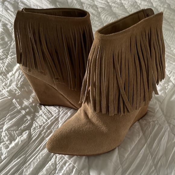 Chinese Laundry suede boho wedge ankle boot - Picture 7 of 8